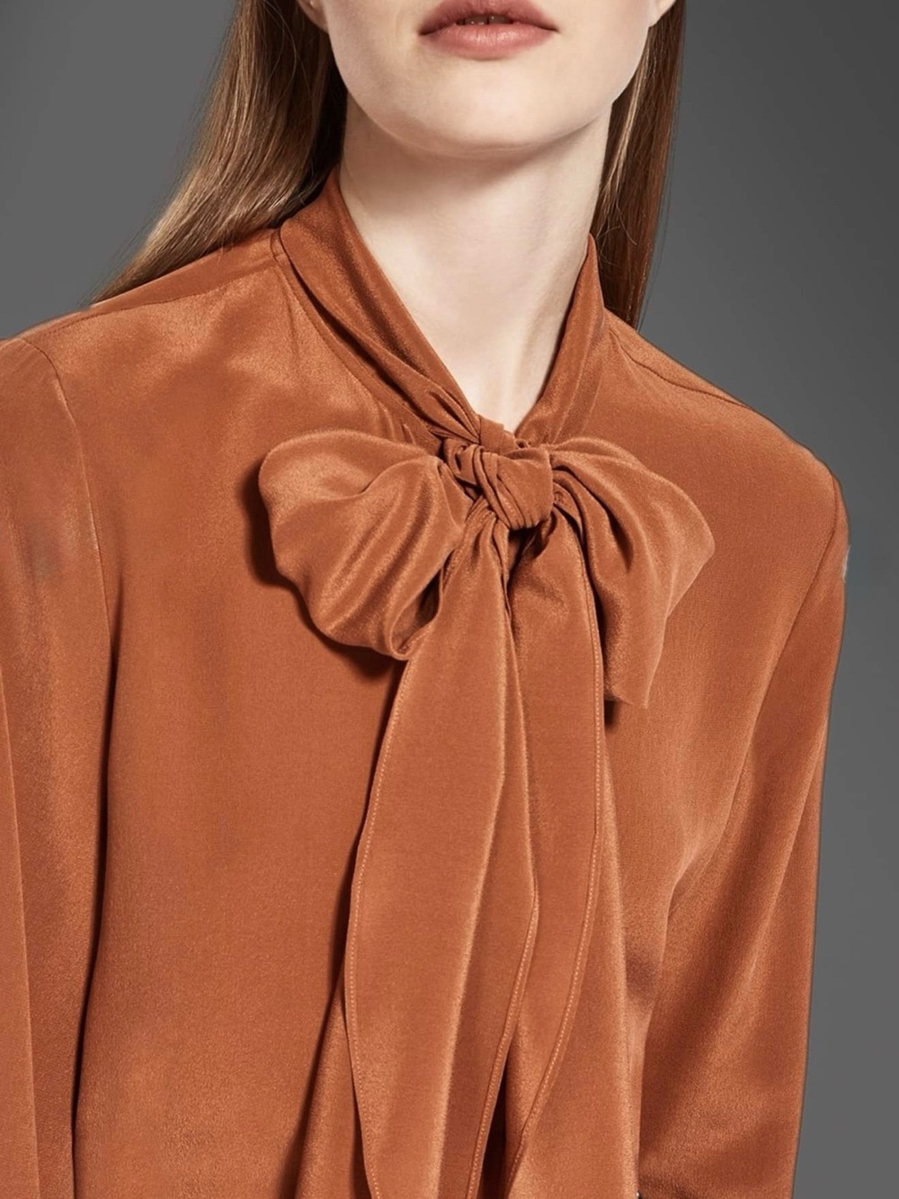 Max Mara Studio Silk Bow-Tie Blouse